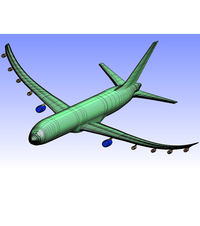 Wing shaping using distributed propulsion